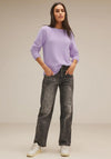 Street One Fluffy Knit Sweater, Soft Pure Lilac