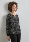 Street One Animal Print Blouse, Black