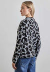 Street One Leopard Print Knit Jumper, Grey