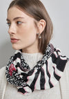 Street One Animal Print Loop Scarf, Black