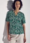 Street One Abstract Print Blouse, Green