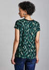 Street One Abstract Print Top, Green