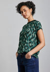 Street One Abstract Print Top, Green