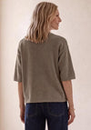 Street One Pearl Embellished Round Neck Knitted Jumper, Taupe