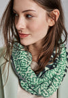 Street One Abstract Print Loop Scarf, Green
