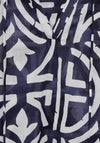 Street One Printed Tunic Blouse, Deep Blue
