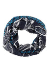Street One Animal Print Loop Scarf, Deep Blue