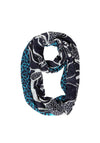 Street One Animal Print Loop Scarf, Deep Blue