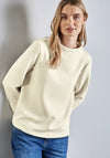Street One Funnel Neck Scuba Top, Cream