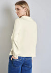 Street One Funnel Neck Scuba Top, Cream