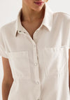 Street One Knot Detail Blouse, Soft Ecru