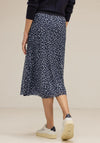 Street One Mesh Print Midi Skirt, Deep Blue