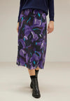 Street One Mesh Print Midi Skirt, Lupine Lilac
