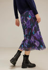 Street One Mesh Print Midi Skirt, Lupine Lilac