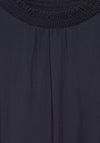 Street One Blouse with Smock Detail, Night Sky Blue