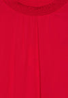 Street One Blouse with Smock Detail, Tangerine Red