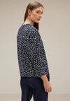 Street One Ottoman Print Top, Deep Blue