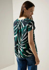 Street One Print Blouse Shirt, Lagoon Green