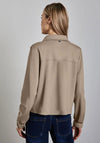 Street One Zipped Sweatshirt, Taupe