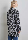 Street One Leopard Print Knit Cardigan, Grey