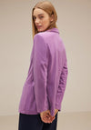 Street One Velvet Look Long Blazer, Cool Lilac