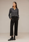 Street One Slit Neck Print Blouse, Black