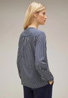 Street One Checkered Blouse, Deep Blue