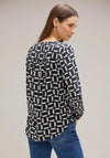 Street One Graphic Print Blouse, Deep Blue