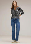Street One Graphic Print Blouse, Deep Blue