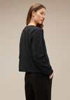 Street One Waffled Drawstring Jacket, Black