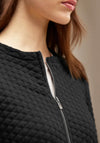 Street One Waffled Drawstring Jacket, Black