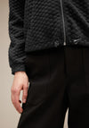 Street One Waffled Drawstring Jacket, Black