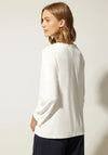 Street One Textured Round Neck Top, Off White