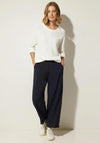 Street One Textured Round Neck Top, Off White