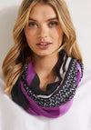 Street One Print Loop Scarf, Purple Multi