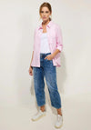 Street One Striped Cotton Mix Blouse, Soft Legend Rose