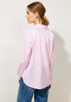 Street One Striped Cotton Mix Blouse, Soft Legend Rose