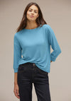 Street One Cosy Knit Sweater, Light Aquamarine Blue