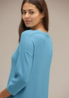 Street One Cosy Knit Sweater, Light Aquamarine Blue