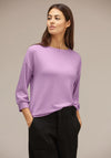 Street One Cosy Knit Sweater, Soft Rose Melange