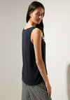 Street One Satin Look Sleeveless Top, Black