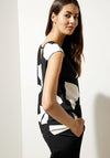 Street One Lightweight Print Top, Black & White