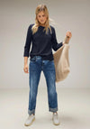 Street One Ribbed Top, Deep Blue