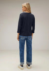 Street One Ribbed Top, Deep Blue