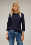 Street One Ribbed Top, Deep Blue