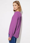 Street One Lightweight Button Up Blouse, Meta Lilac
