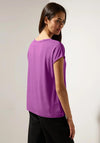 Street One Shiny, Material Mix Top, Meta Lilac