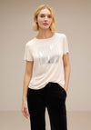 Street One Text Print Top, Lucid White