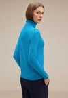 Street One Basic Turtleneck Sweater, Dark Aquamarine Blue