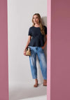 Street One Round Neckline A-Line T-Shirt, Navy